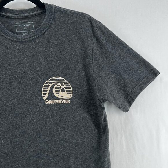 Quiksilver Bold Move Mod T-Shirt Men M Crewneck Surf Skater Graphic Heather Gray - Picture 4 of 11
